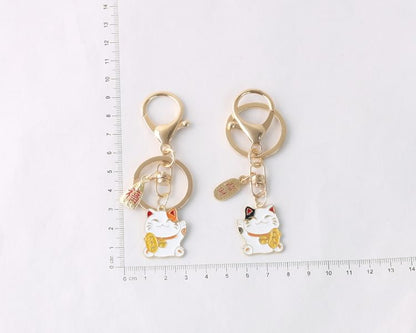 Japanese Lucky-Cat Bag Charm / Key Ring