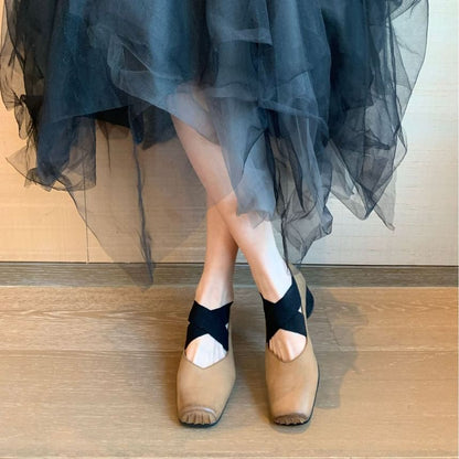 Genuine (Various Block Pumps Designs) Leather Heel