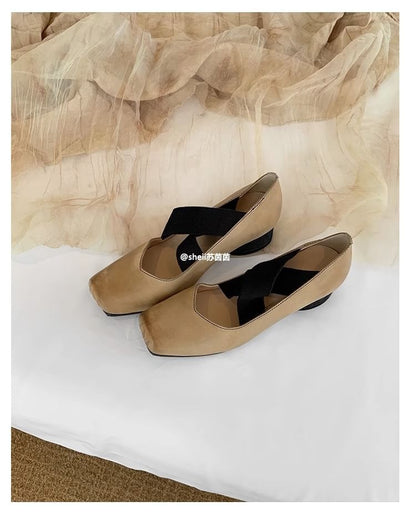 Genuine (Various Block Pumps Designs) Leather Heel