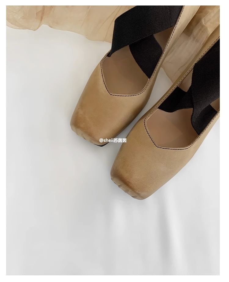 Genuine (Various Block Pumps Designs) Leather Heel