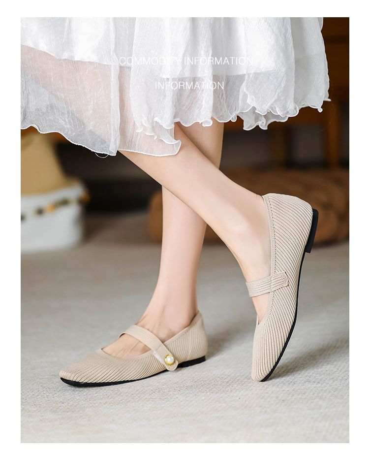 Flats Jane Fabric Plain Mary