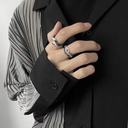 Irregular Stainless Steel Open Ring