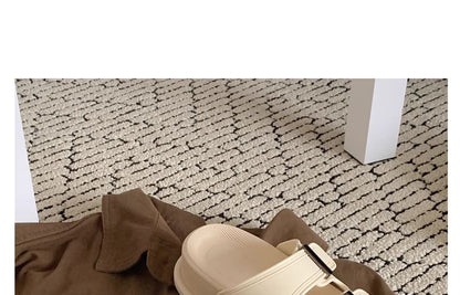 Buckled Platform Slide Sandals