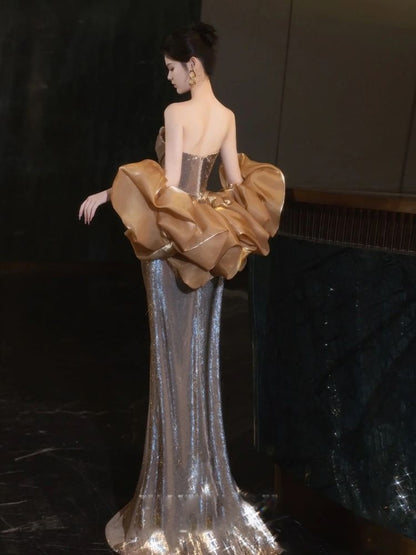 Sequin Mermaid Tube Evening Gown
