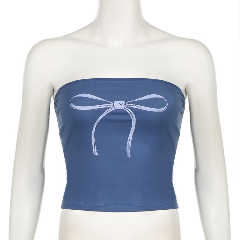 Top Bow Tube Print