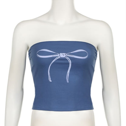 Top Bow Tube Print