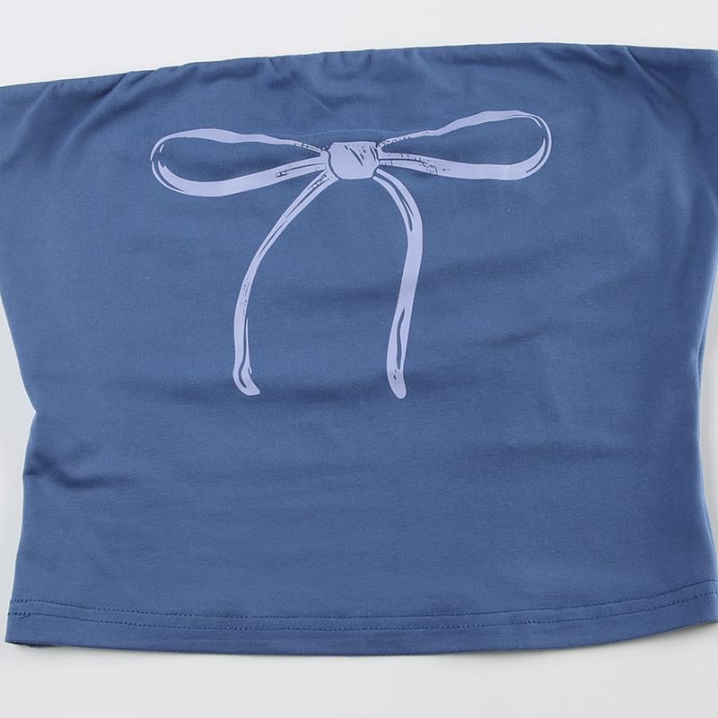 Top Bow Tube Print