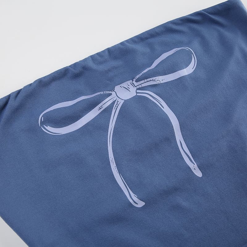 Top Bow Tube Print