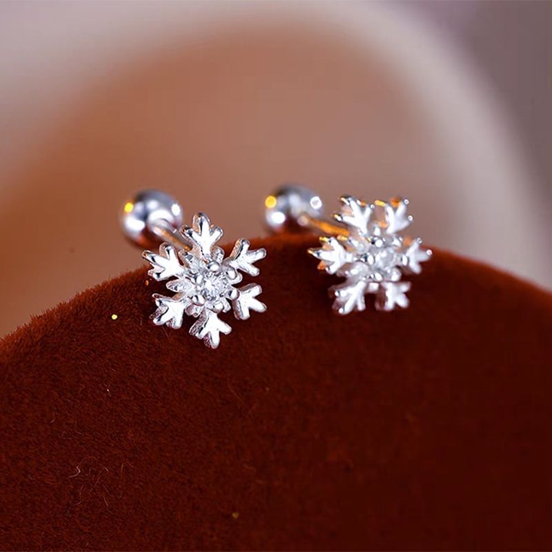 Clous d'oreilles en alliage flocon de neige