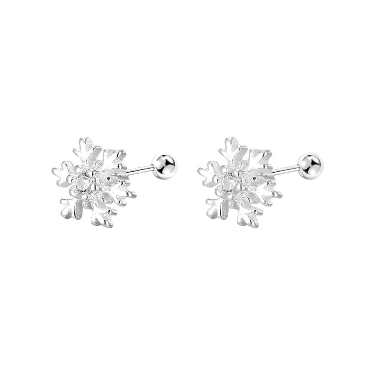 Clous d'oreilles en alliage flocon de neige