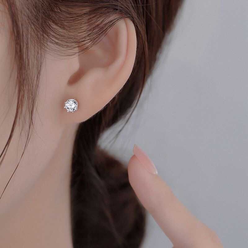 Rhinestone Alloy Stud Earring