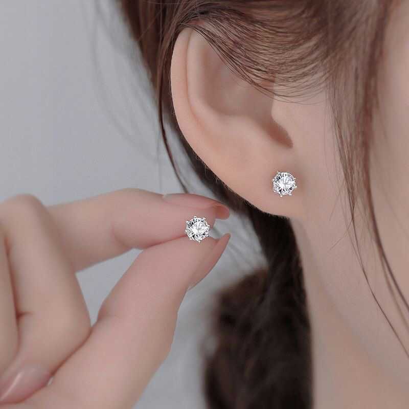 Rhinestone Alloy Stud Earring