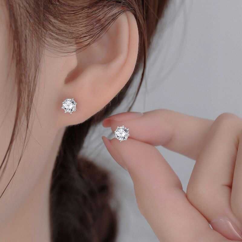 Rhinestone Alloy Stud Earring