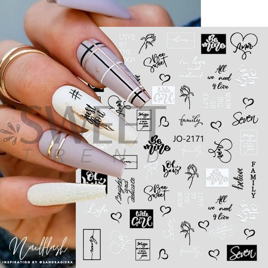 Lettering Nail Art Stickers