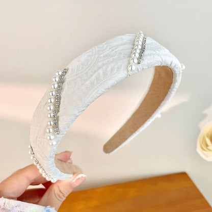 Flower Faux Pearl Hair Band (Various Designs)