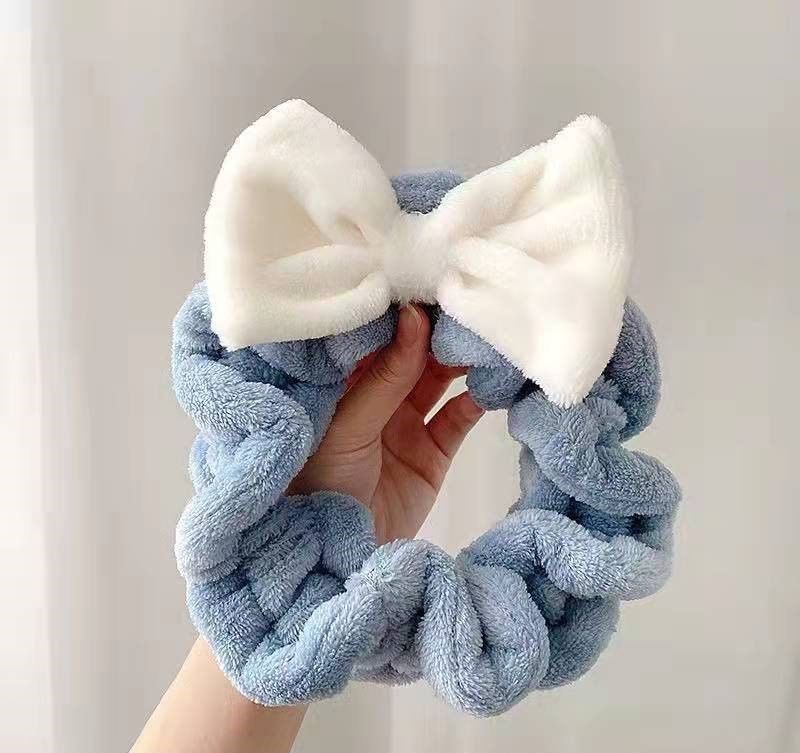 Bow Ruffle Face Wash Headband