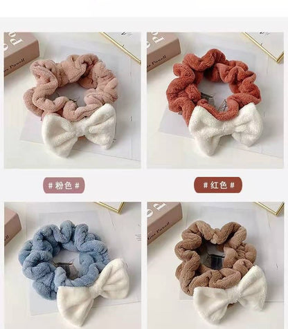 Bow Ruffle Face Wash Headband
