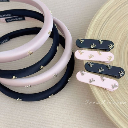 Bow Studded Hair Band / Hair Clip