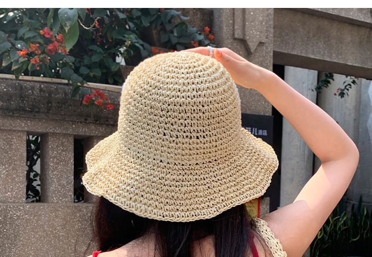 Heart Applique Straw Hat