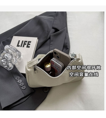 Chain Strap Faux Leather Shoulder Bag