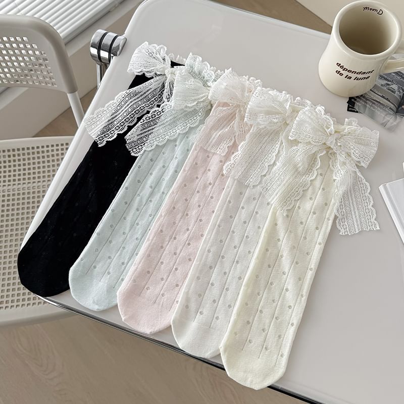Lace Bow Socks