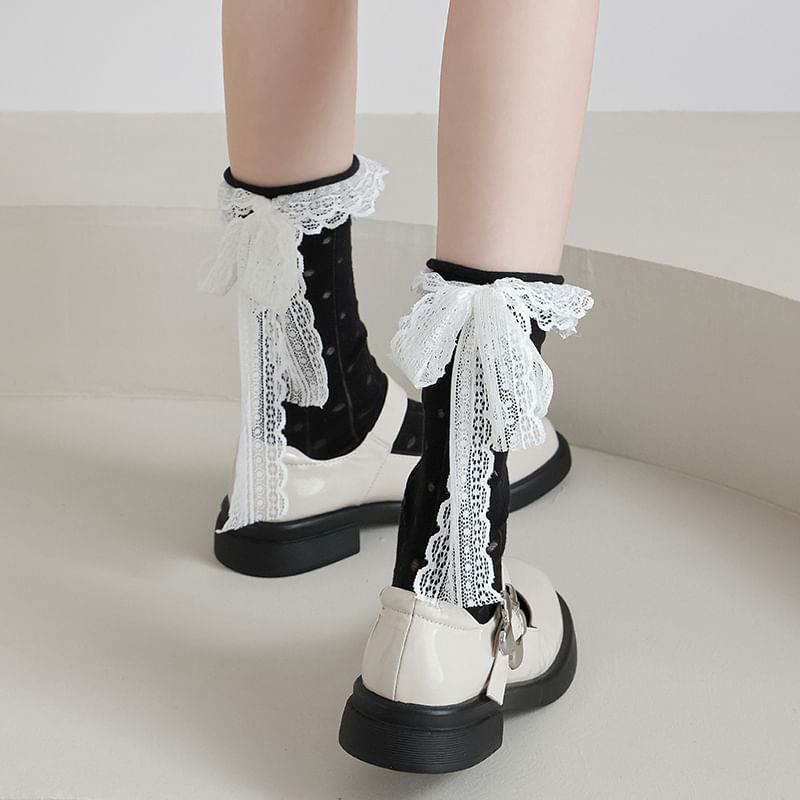 Lace Bow Socks