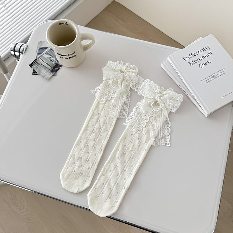 Lace Bow Socks