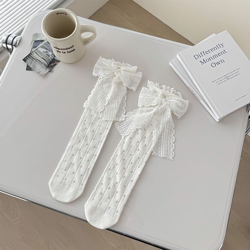 Lace Bow Socks