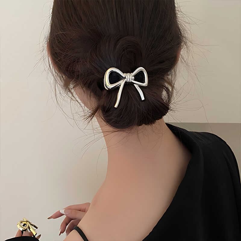 Bow Alloy Hair Tie