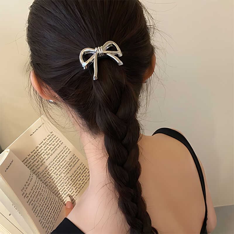 Bow Alloy Hair Tie