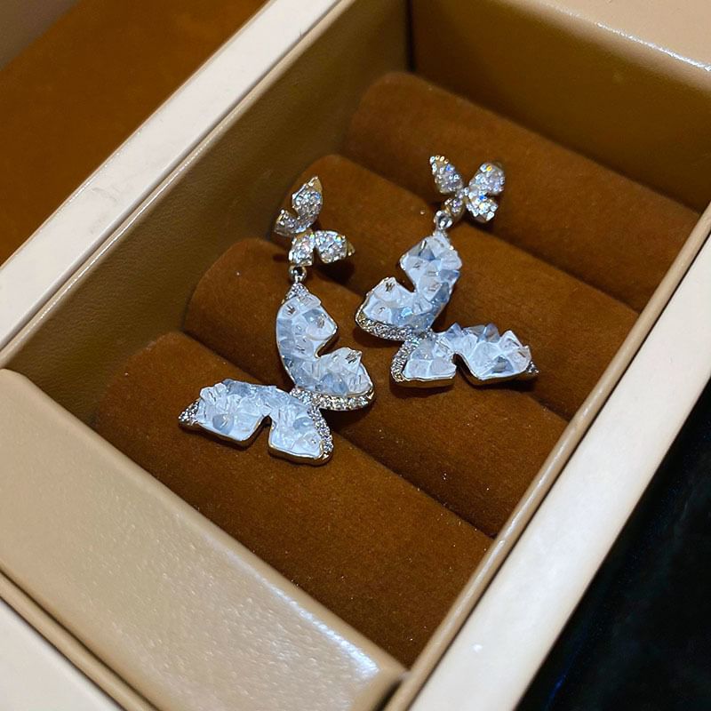 Faux Pearl / Butterfly / Floral Faux Crystal Alloy Stud Earring (Various Designs)