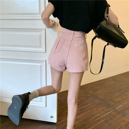 Waist Denim Skort Asymmetrical High