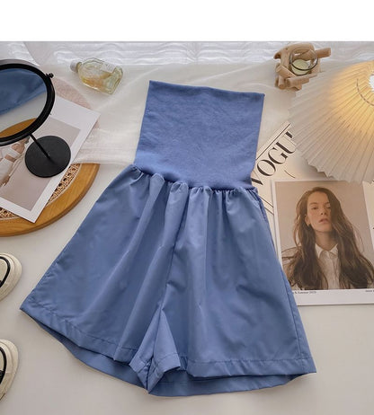 Strapless Romper Plain