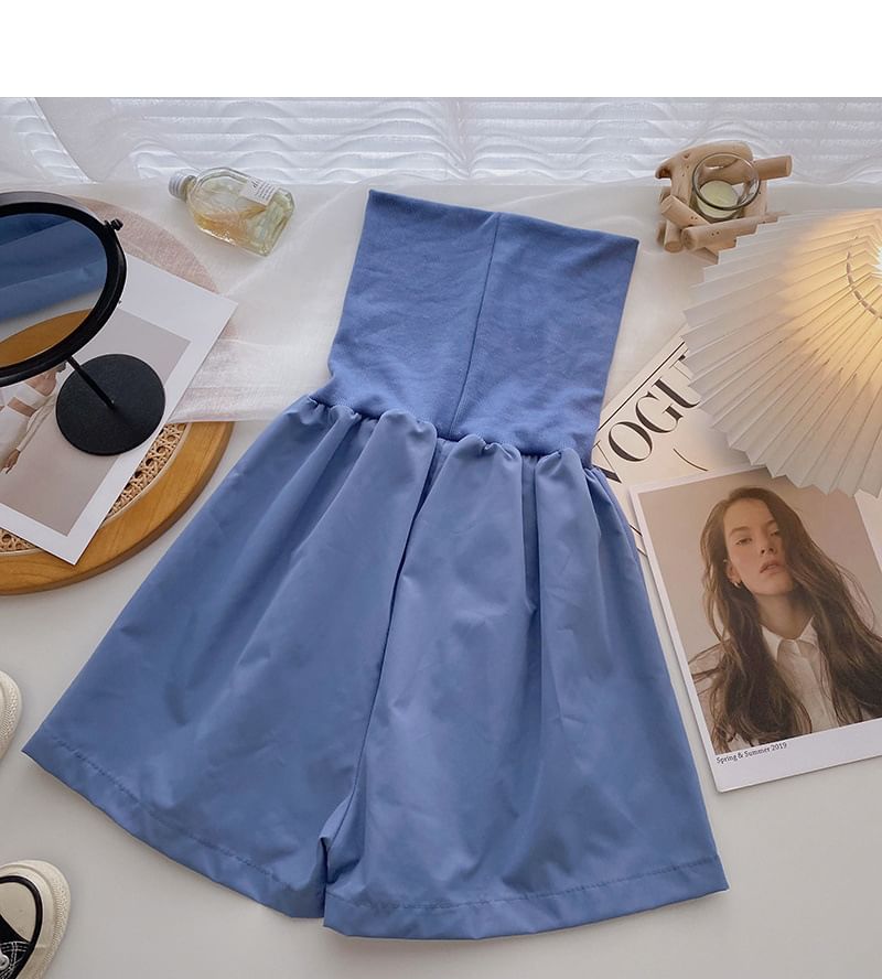 Strapless Romper Plain