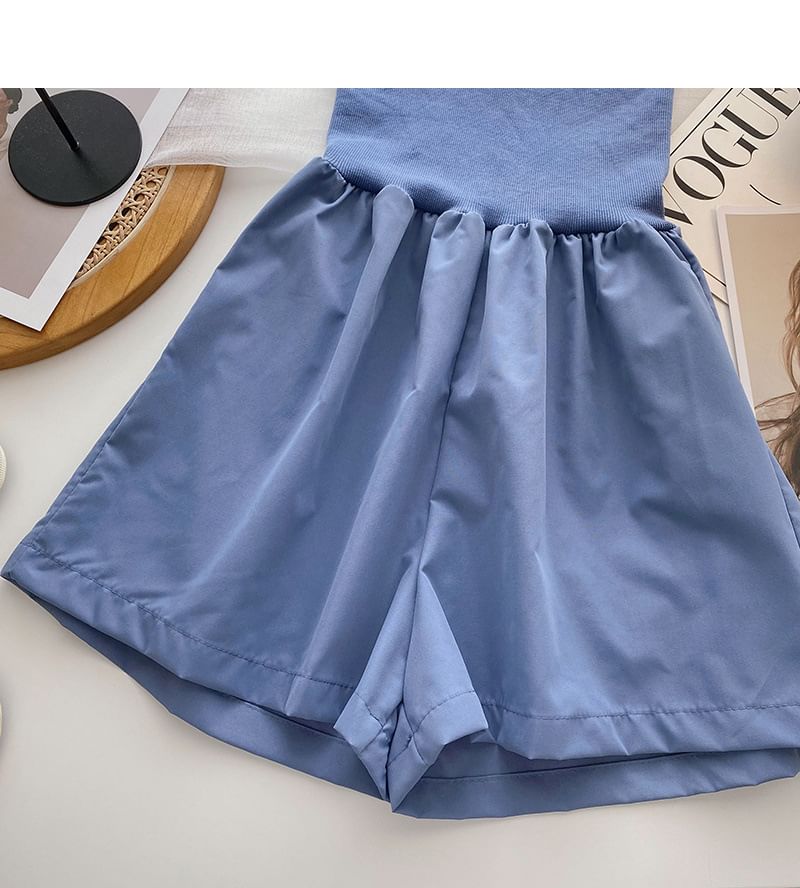 Strapless Romper Plain