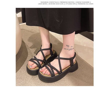 Platform Plain Sandals