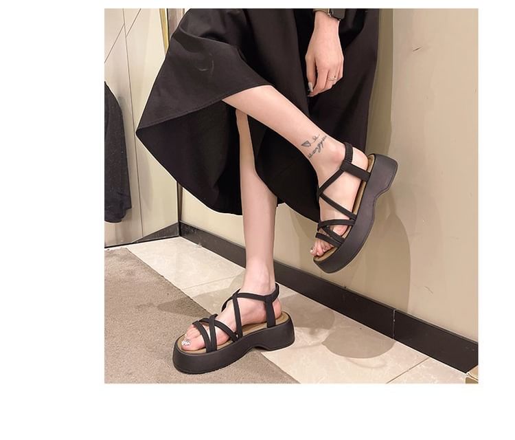 Platform Plain Sandals
