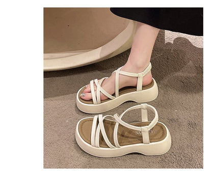 Platform Plain Sandals