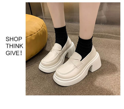 Platform Plain Loafers