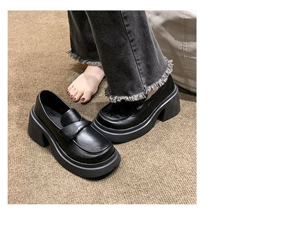 Platform Plain Loafers