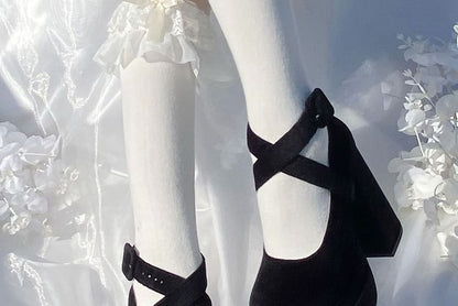 Platform Block Heel Lace Up Sandals