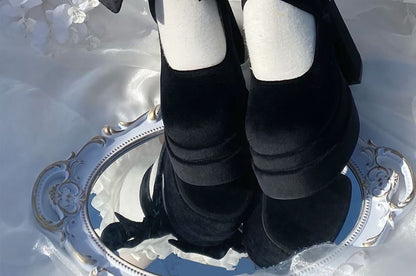 Platform Block Heel Lace Up Sandals