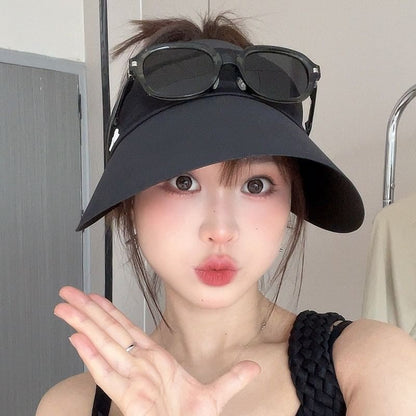 Lettering Embroidered Sun Visor