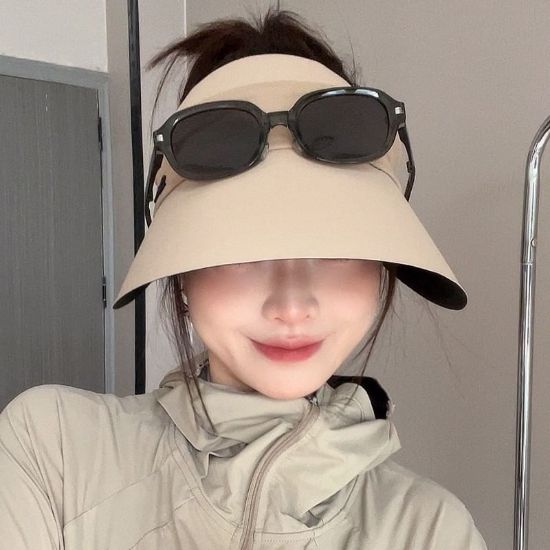 Lettering Embroidered Sun Visor