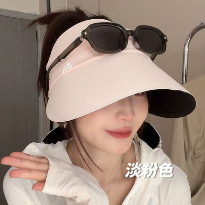 Lettering Embroidered Sun Visor