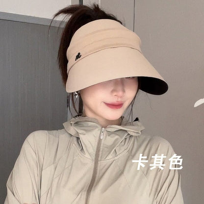 Lettering Embroidered Sun Visor