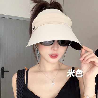 Lettering Embroidered Sun Visor