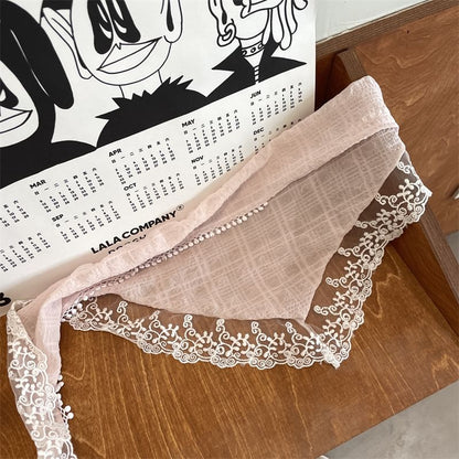 Lace Trim Headkerchief