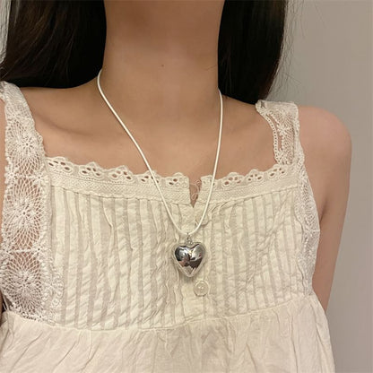 Heart Pendant Cord Necklace