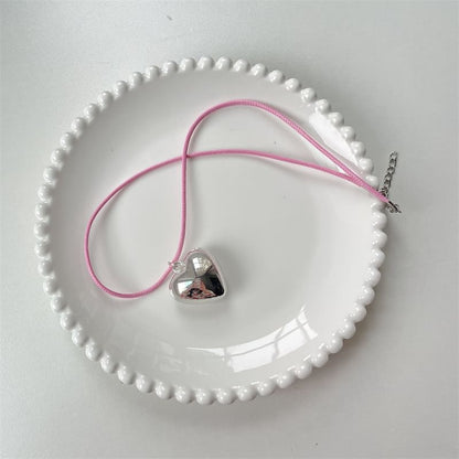 Heart Pendant Cord Necklace